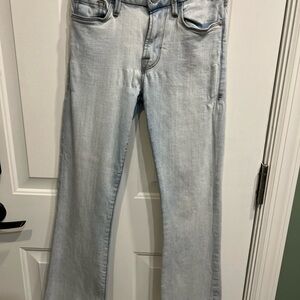 Frame Denim Light Wash Flare le crop mini boot style Jeans